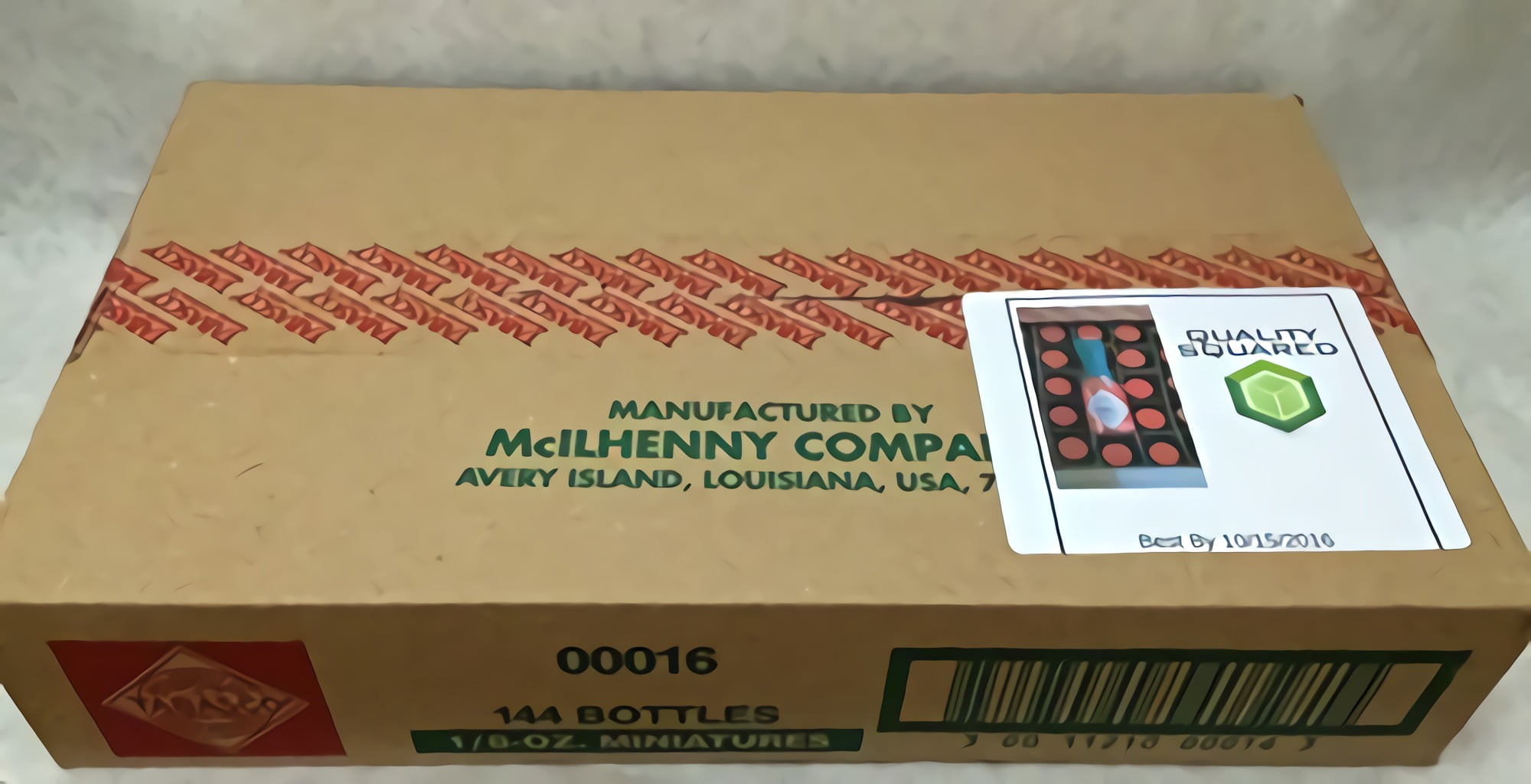 Tabasco Miniature Pepper Sauce .125 Ounces Per Bottle - 144 Per Case