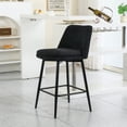 thumbnail image 6 of Knubmt 2 Pack Counter Height Barstools with Metal Legs, 360 Degree Swivel Upholstered Linen Bar Stools for Kitchen Island, Bar, Black, 6 of 11