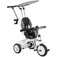 thumbnail image 1 of Qaba 6 in 1 Kids Tricycle with Removable Handlebar and Canopy, White, 1 of 10