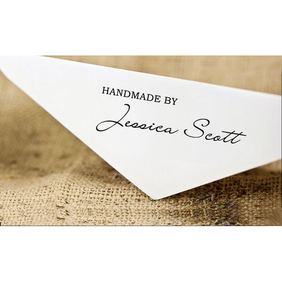 Self Inking Custom Rubber Stamper Signature Font Handmade By Personalized Stamp Gift