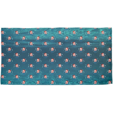 Christmas Caroling Jellyfish Pattern All Over Bath Towel