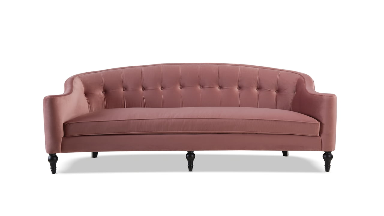 Jennifer Taylor Home Stewart Curved Back Sofa, Ash Rose