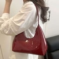 thumbnail image 4 of BadPiggies Women's Hobo Shoulder Bag Top Handle Handbag Zipper Purses Underarm Bag with Bottom Metal Studs - Red, 4 of 8