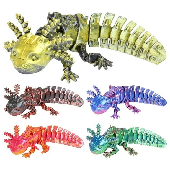 1pc 3D Animals Printed Articulated Axolotl Mechanical Collectible Desk Decor Home Office Gifts Room Decor Creative Craft