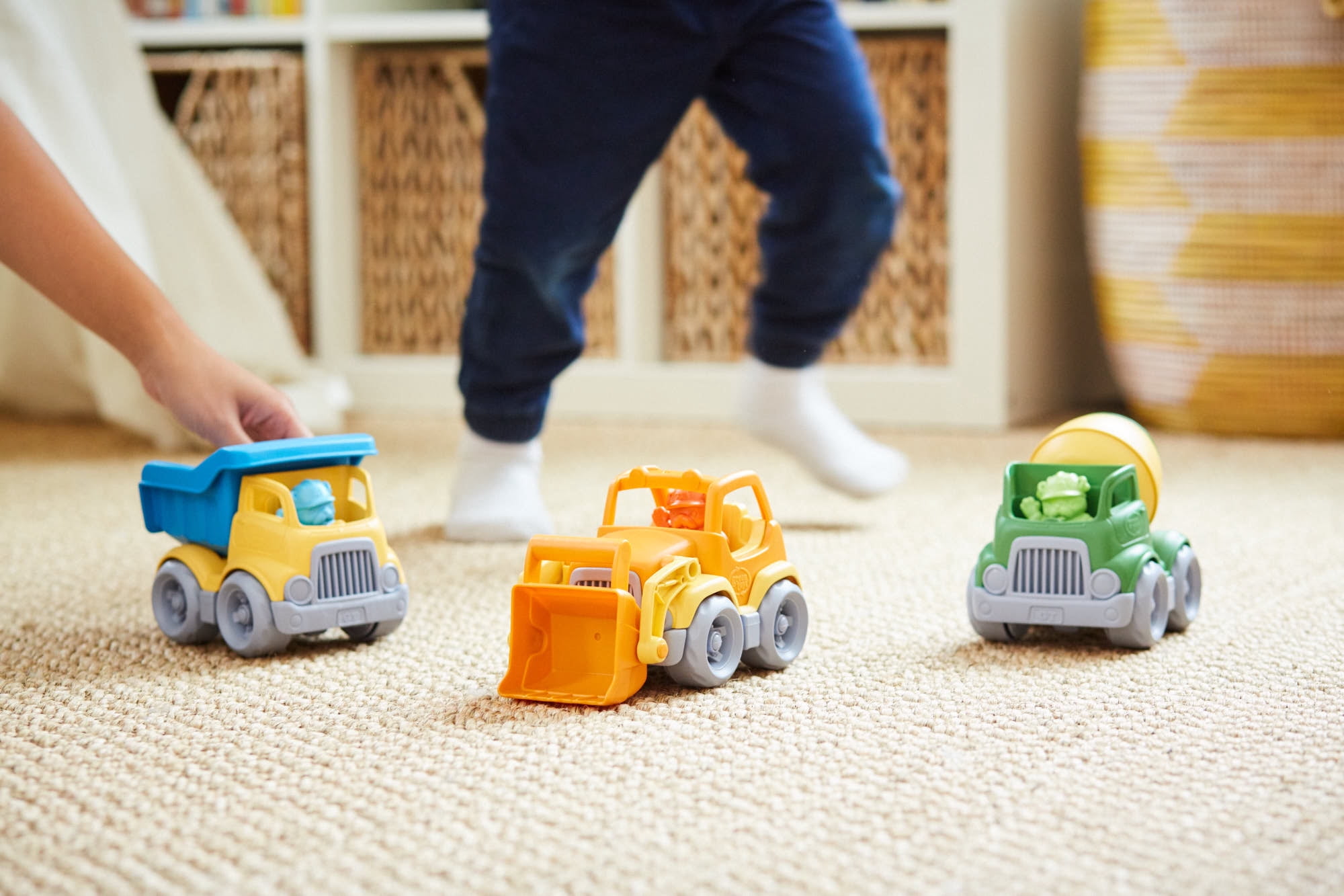 Green Toys - Green and Yellow Mixer Construction Truck
