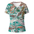 thumbnail image 4 of Birdeem Womens Fashion Casual Spring Summer Short Sleeve V-Neck Blouses & Shirts, 4 of 5