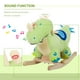 thumbnail image 4 of Juguete de peluche con forma de caballo balancín Qaba Dinosaur Green para niños, 4 of 9