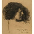 thumbnail image 2 of Joseph-Marius Jean Avy 12x13 Gold Ornate Wood Frame and Double Matted Museum Art Print Titled - Head of a Girl, 2 of 4