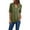 Army Green, variant on Jovati Women's Tops White Zipper Button Long Sleeve Loose Chiffon Shirt Clothing,On