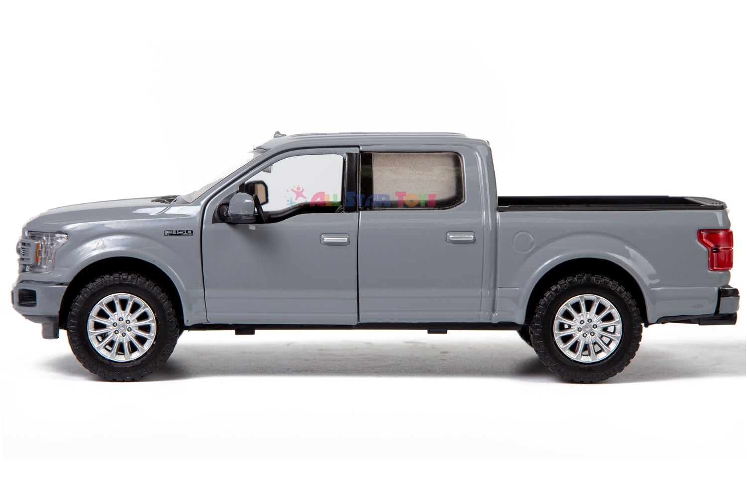 All Star Toys Exclusive 2019 Ford F-150 Limited Crew Cab Pickup Truck Abyss Gray 1/24 Diecast Model Car by Motormax 79364