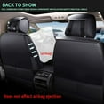 thumbnail image 3 of Maidao Car Seat Covers Leather Full Set for Mercedes-Benz for ML350 1998-2016 5 Seats Compatible Airbag Waterproof Premium Leather Front and Back Seat Protectors Black, 3 of 10