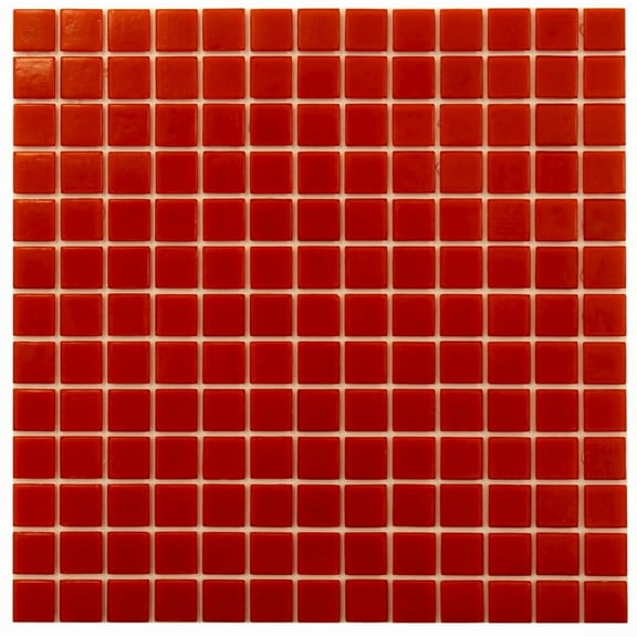 Dune 12 in. x 12 in. Glossy Candy Red Glass Mosaic Wall and Floor Tile (20 sq. ft./case) (20-pack)