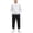Black, variant on BXJX Boys Cotton Outfit Sets Size 10-12, 2 Piece School Long Sleeve Crew Neck Sweatshirts and Joggers Sets Beige