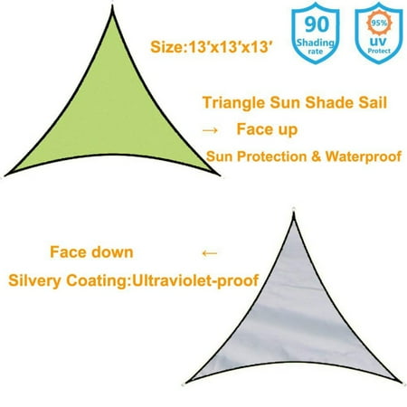 Patio Sun Block Ideas Fysho 9.8ft Triangle Sun Shade Sail Waterproof UV Block Canopy For Outdoor Yard Patio Lawn Garden Deck ()