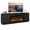 White, variant on Costway Fireplace TV Stand for TVs up to 80" with Electric Fireplace 3 Adjustable Shelves White
