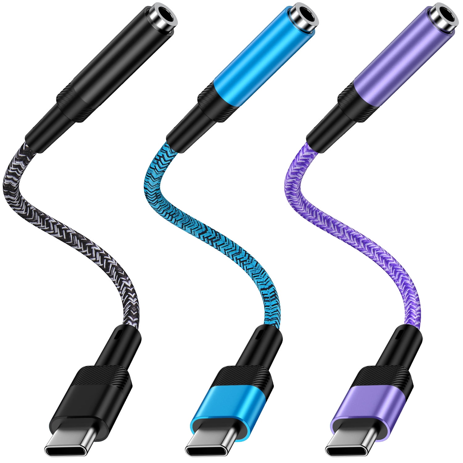 USB C to Aux Adapter,Zacenei USB Type C to 3.5mm Female Headphone Jack Adapter C Type to Aux Audio Dongle Cable Cord Earphone Audio Jack Cable Compatible with iPhone 16 15 Pro Max Android,Samsung