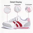 thumbnail image 3 of BERANMEY Women's Comfortable Fashion Sneakers Retro Walking Shoes Lace Up Running Shoes for Women Tennis Sneakers for All-Day Wear, 3 of 6