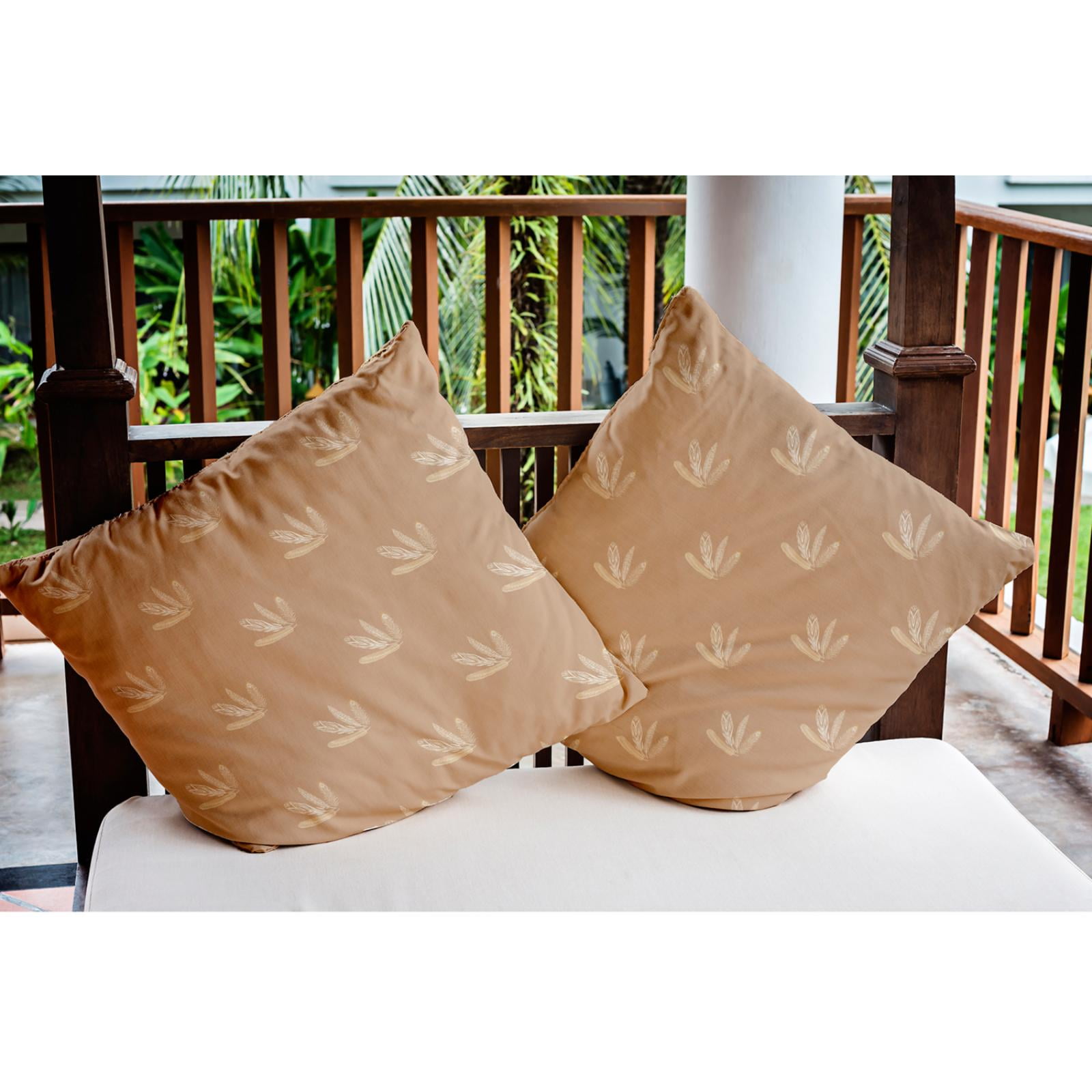 20" x 20" Simply Daisy Feather Pattern Indoor/Outdoor Throw Pillow