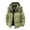 Green, variant on Winter Men Puffer Jacket Lightweight Solid Color with Hood Fleece Jackets Windbreaker Zip up Warm Long Sleeve Mens Coats