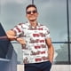 thumbnail image 4 of Balery Retro Train Camisa Polo de Hombre con Estampado, de Manga Corta y Tejido Medio, Camisa Tipo Golf Polo-Medium, 4 of 6