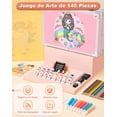 thumbnail image 2 of Set De Arte Dibujo Colores Marcadores Lápices 145pzs, 2 of 4