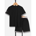 thumbnail image 3 of PureChapter Boys Short Sets, Chicago 23 Graphic T-Shirt & Shorts 2-Piece Streetwear Outfit for 7-15Y, 3 of 6