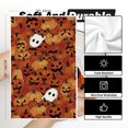 thumbnail image 2 of Sm:)e Orange Pumpkin Spooky Halloween Kitchen Towels Dish Towels Set of 2, 18x26 Inch, Seasonal Holiday Hand Towels for Kitchen and Dining Table, 2 of 6