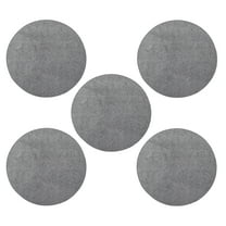 Furnish My Place Modern Plush Solid Grey Color Rug - Pets and Kids Friendly Rug, Indoor/Outdoor Mat, Area Rugs Great for Kids, Pets, Event, Wedding, Living Room, Made in USA, 3' Round - Set of 5