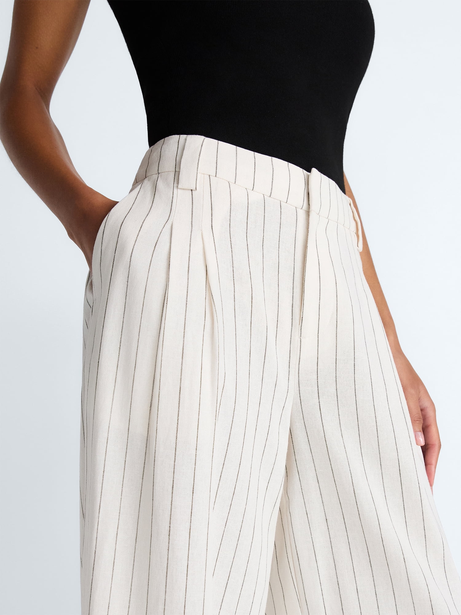 Scoop Women’s Pleated Barrel Pants, 25'' Inseam, Sizes 0-26W