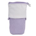thumbnail image 1 of Estuche para lápices con soporte para bolígrafo, lindo estuche telescópico, bolsa de maquillaje portátil para estudiantes de escuela, oficina, mujeres, adolescentes, color morado, 1 of 14