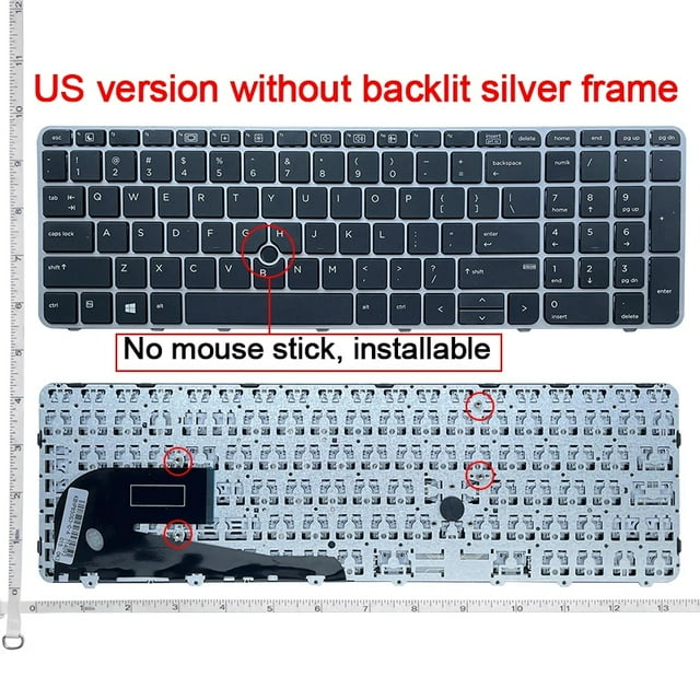 SP/US/RU pour HP EliteBook EliteBook 850 G3 850 G4 755 G3 ZBOOK 15U G3 G4 US Sans Rétroéclairage Clavier d'Ordinateur Portable Anglais US Sans Rétroéclairage