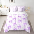 thumbnail image 2 of Castle Fairy Girly Ribbon Bow Bedding Comforter Set,Polka Dots Queen Bedding Sets, 2 of 8