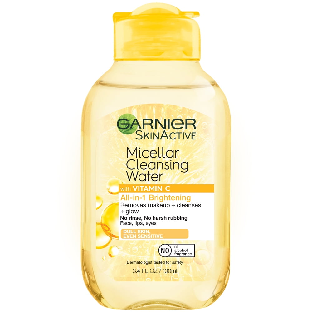 Garnier SkinActive Micellar Cleansing Water All in 1 Brightening with Vitamin C, 3.4 fl oz
