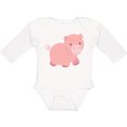 thumbnail image 3 of Inktastic Cute Little Pink Farm Pig Boys or Girls Long Sleeve Baby Bodysuit, 3 of 5