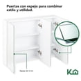 thumbnail image 3 of Botiquin Con Espejo Para Baño Organizador 3 Puertas Gabinete blanco, 3 of 4