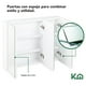 thumbnail image 3 of Botiquin Con Espejo Para Baño Organizador 3 Puertas Gabinete blanco, 3 of 4