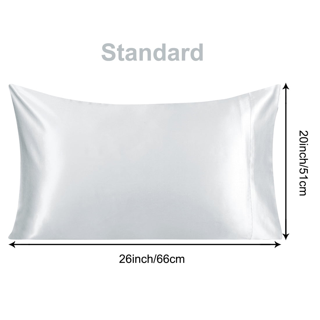 Unique Bargains Silk Pillowcase for Hair 1Pcs Silver Gray Standard