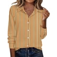 thumbnail image 1 of Camisas de Manga Larga para Mujeres Blusa de Trabajo Casual de Ajuste Suelto con Collar de Solapa Versátil Capa de Color Sólido, 1 of 6