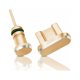 thumbnail image 3 of Injueey 2 unids/set puerto de carga + puerto de auriculares reemplazo de enchufe antipolvo para teléfono móvil Android tapón de auriculares Teléfono y Comunicación oro, 3 of 6