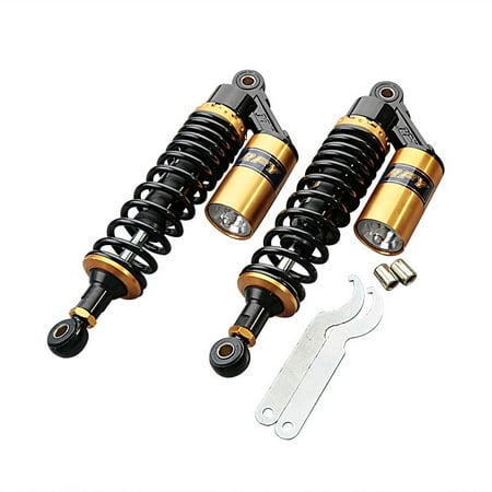 Honda Pro Kart GZYF 320mm Rear Air Shock Absorbers Universal fit Honda Suzuki Yamaha Kawasaki ATV Go Kart Quad Dirt Sport Bikes Black & Gold ()