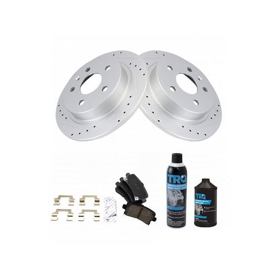 Rear Brake Pad and Rotor Kit - Compatible with 2013 - 2015 Chevy Malibu 2014
