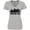 AC-Heather Grey, variant on Boston Massachusetts City Skyline with Grunge Women's V-Neck T-Shirt