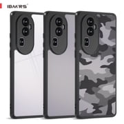 IBMRS For oppo reno 10 pro plus case, Translucent Slim Shockproof Phone Cover (Camo Black)