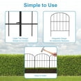 thumbnail image 3 of 16.5 in. X 12.6 in. Rustproof Metal Fence, No-Install One-Piece Garden Fence, Arched (45 pcs), 3 of 5