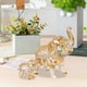 thumbnail image 5 of Crystal Elephant Figurines 2 Pack - Glass Elephant Ornament Set Clear Gold Multicolor, Handmade Desktop Decor, Living Room Shelf Accent Collectible Gift, 5 of 6