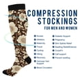 thumbnail image 2 of FORMRS Womens Knee High Socks Casual Long Thick Travel Daily Wear, 1 Pair, Brown Floral, 2 of 6