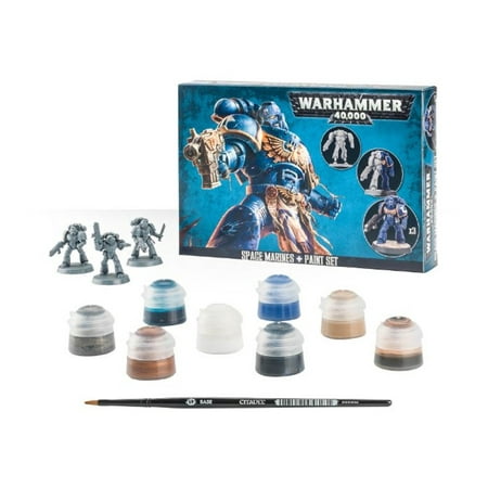 Space Marines Warhammer 40,000 Paint Set Games (Best Warhammer Models To Paint)