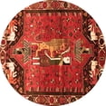 thumbnail image 1 of Ahgly Company Indoor Round Animal Orange Traditional Area Rugs, 8' Round, 1 of 1