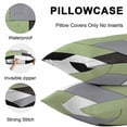thumbnail image 5 of Sage Green Grey Geometric Throw Pillow Covers 18x18 Inch Set of 2, Modern Black White Abstract Art Waterproof Outdoor Pillow Covers, Decorative Cushion Pillowcases for Couch, Sofa, Bed, Garden, Patio, 5 of 9