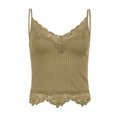 thumbnail image 4 of MYAOYINo Boundaries Womens Lace Trim Cami Ribbed Spaghetti Strap V-Neck Tank Top, 4 of 6